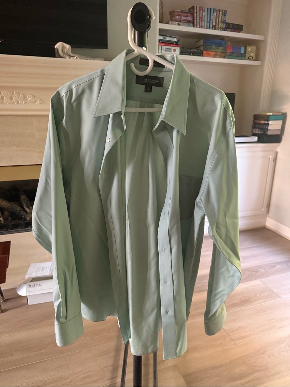 Men's Croft & Barrow Yellow Long-Sleeve Dress Shirt - Size 17 34/35